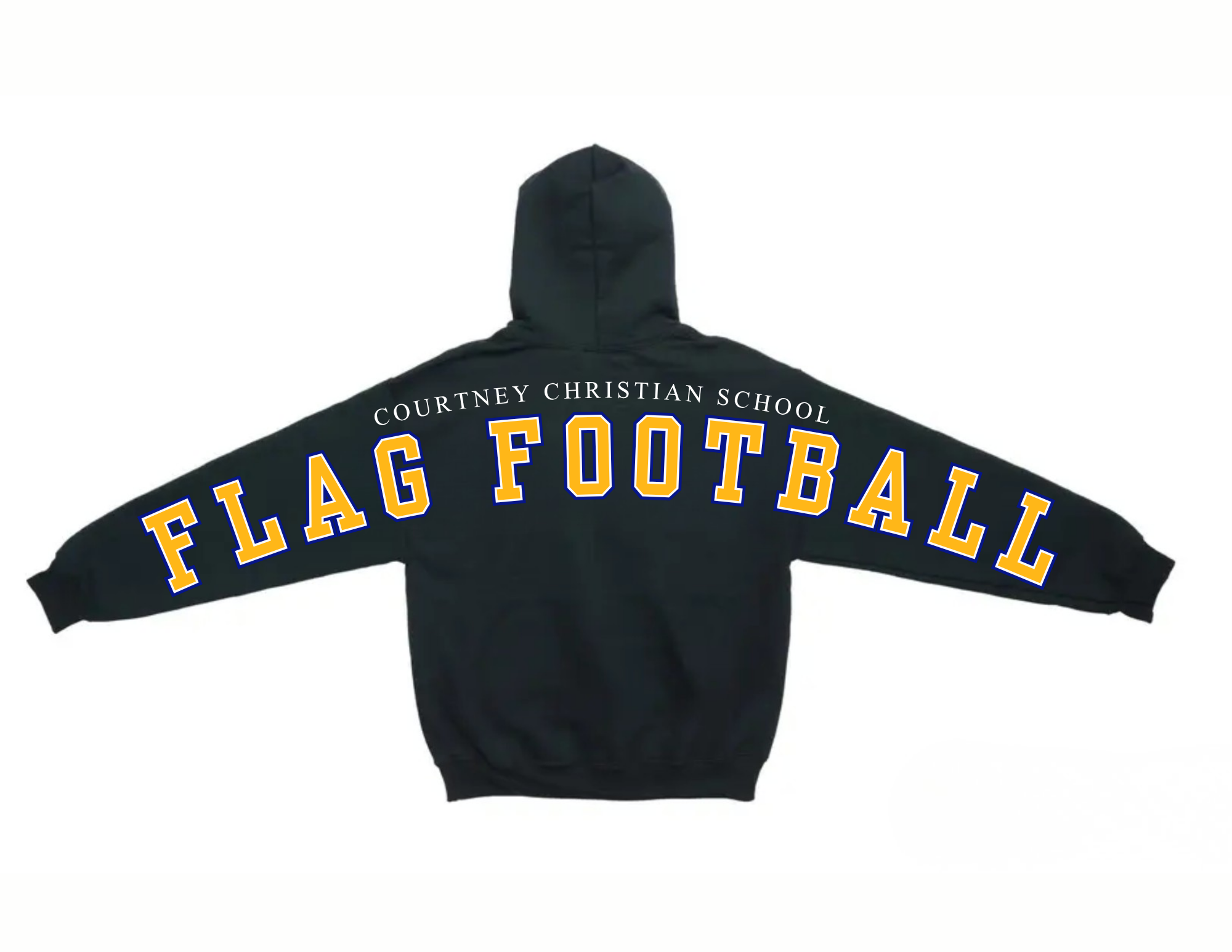 FLAG FOOTBALL HOODIE- BLACK