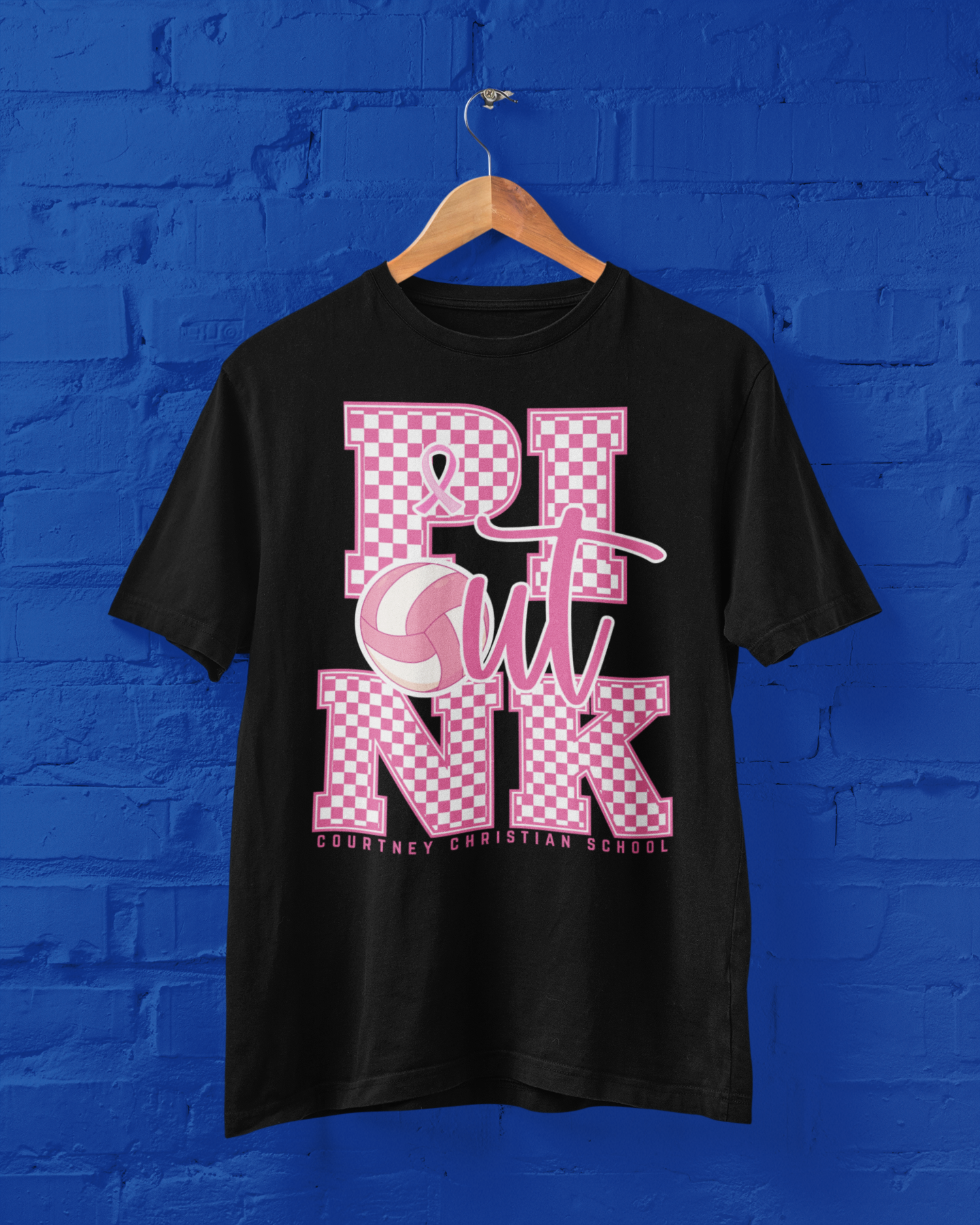 Pink Out CHECKERED - BLACK